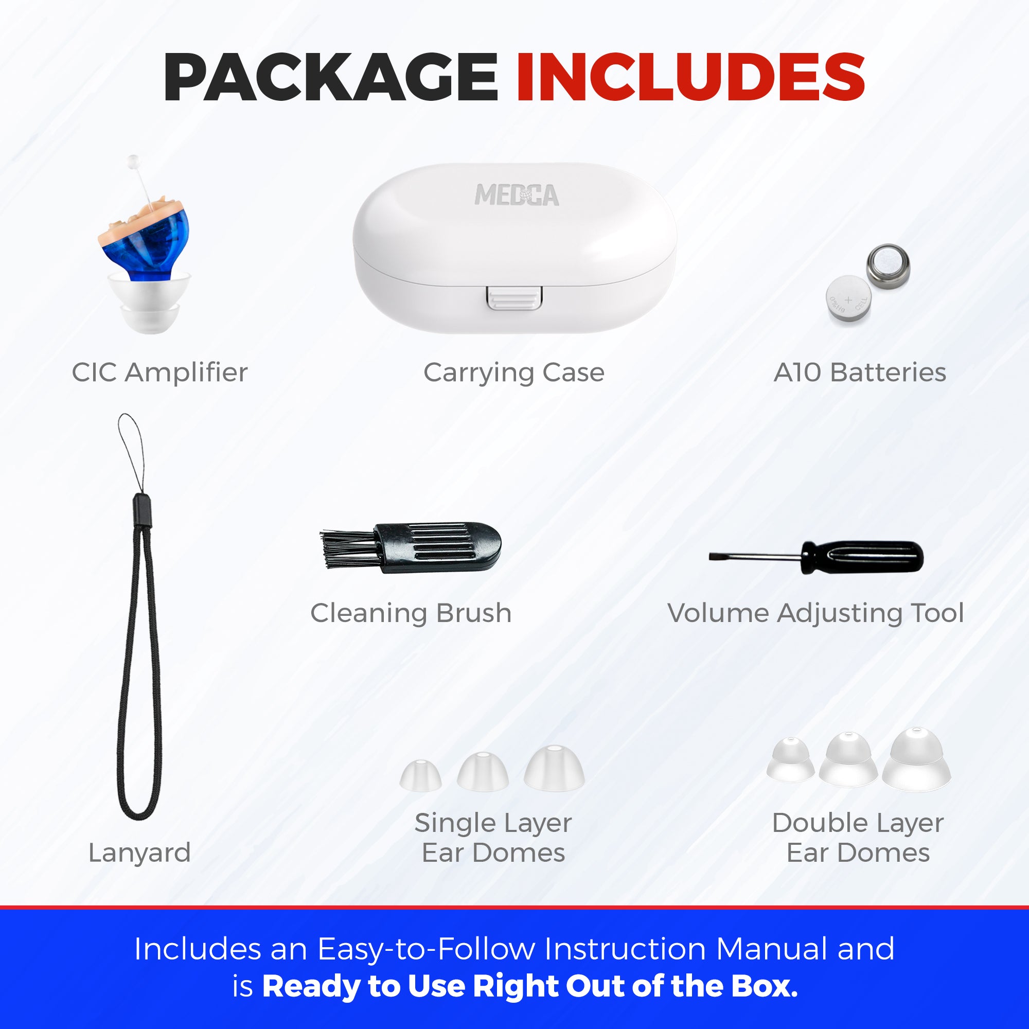 Premium Digital Hearing Aids - Invisible in Canal (CIC) In-Ear Mini Sound Enhancer, Near-Invisible, Noise Cancelling, Personal Sound Hearing Aids
