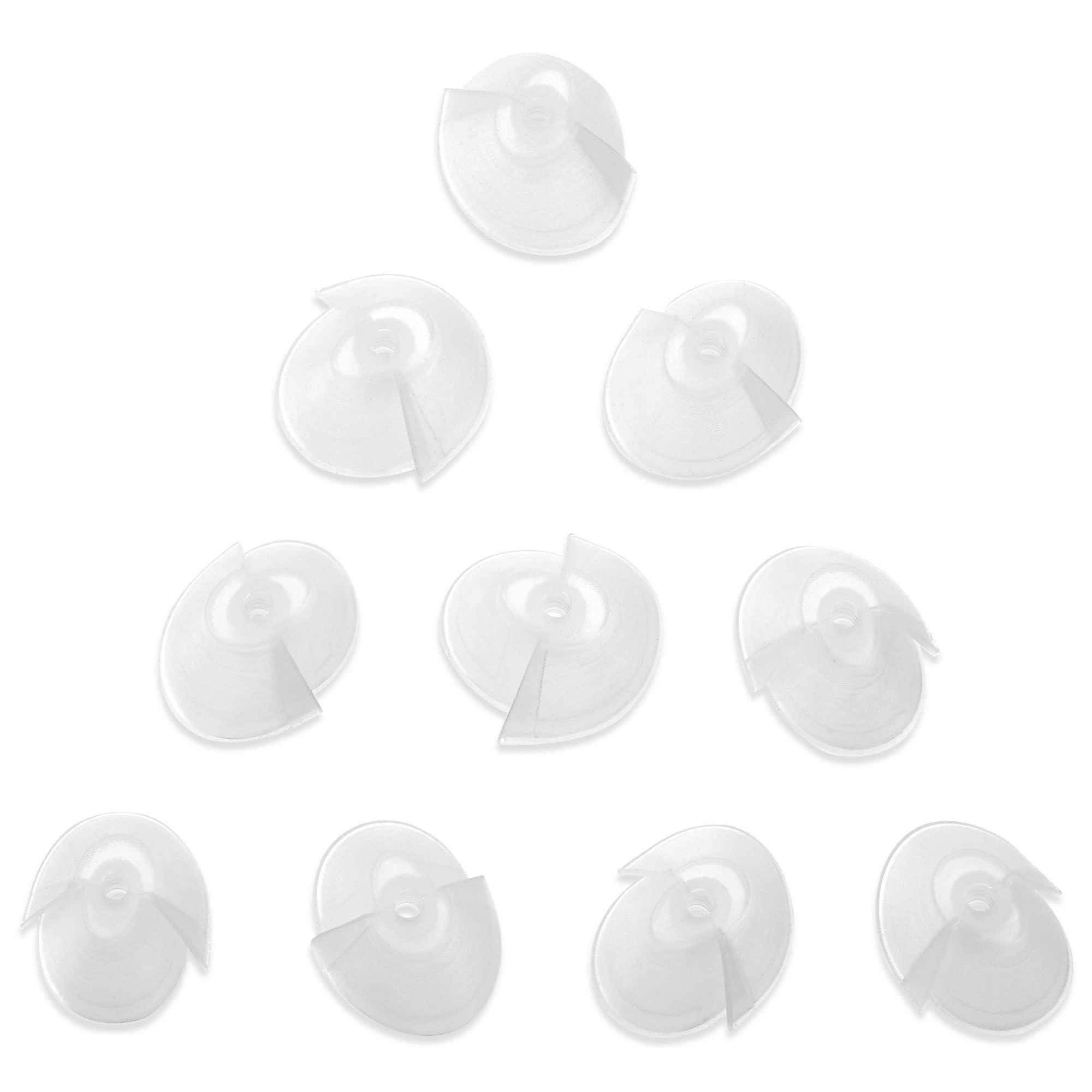 MEDca Hearing Aid Standard Receiver Tulip Domes Compatible with GN Resound Sure Fit - 10-Pcs Universal Invisible Tip Replacement Ear Domes for BTE PSAP Hearing Amplifiers and Open Fit Models, Clear