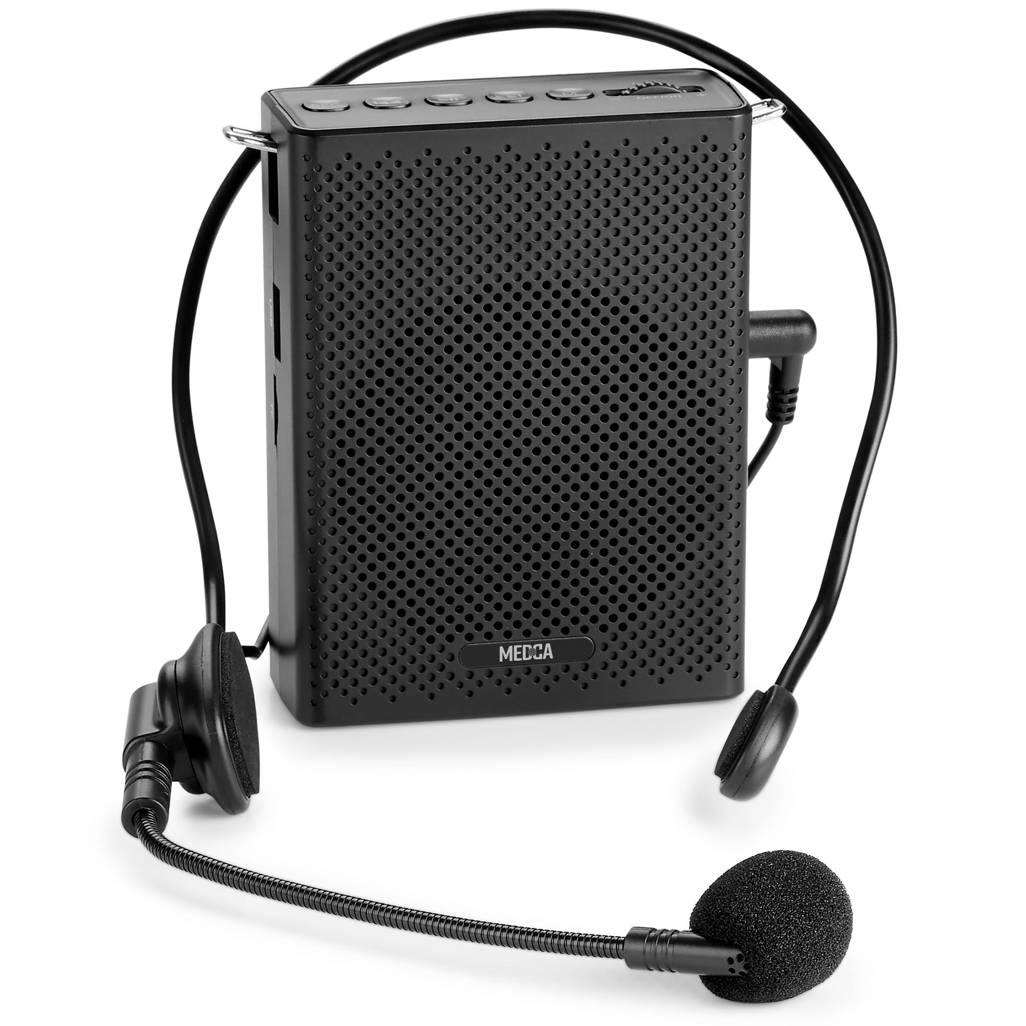 Portable Mini Voice Aids, Built-In Rechargeable Wired Portable Microphone and Speaker with Waist-Band, Bluetooth Megaphone PA System Supports MP3, Aux for Teachers, Trainers, Presenters