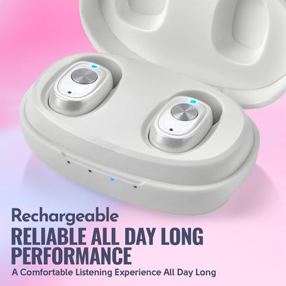 Rechargeable Hearing Aids Pair w/ Noise Cancelling, Digital Sound Device for Seniors & Adults - ITC Nano Personal Aids - One Touch Control & Low Sound Distortion Hearing Assist Device