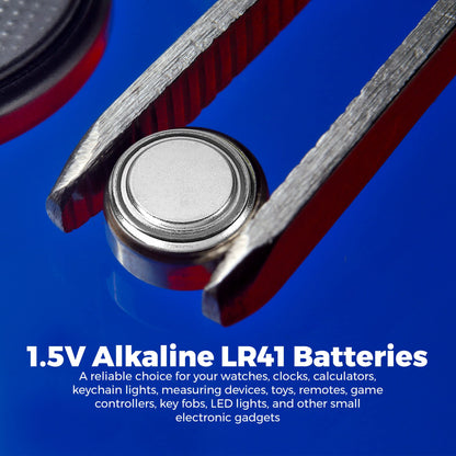 1.5V Alkaline Batteries - LR41, 192, 92A,LR736, and AG3 Battery - Button Coin Cell for Hearing Aids, Amplifiers, Clocks, Toys, Remotes, Calculators, Lasers, Long Lasting Power, Anti Corrosion, 60 Pcs