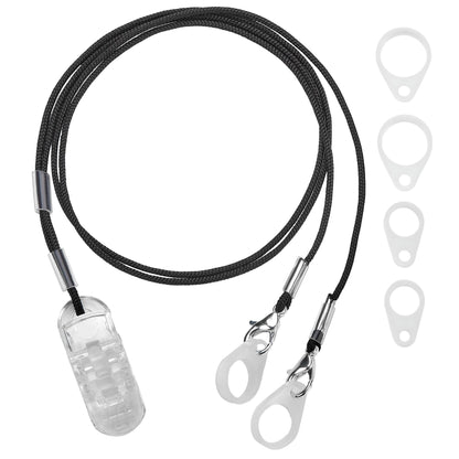 Hearing Aid Clip - Protective Holder with Anti Lost Lanyard Cord - Rope with Loops and Clip and Security Clip Ideal for Behind The Ear Hearing Aids and Personal Sound Amplifiers