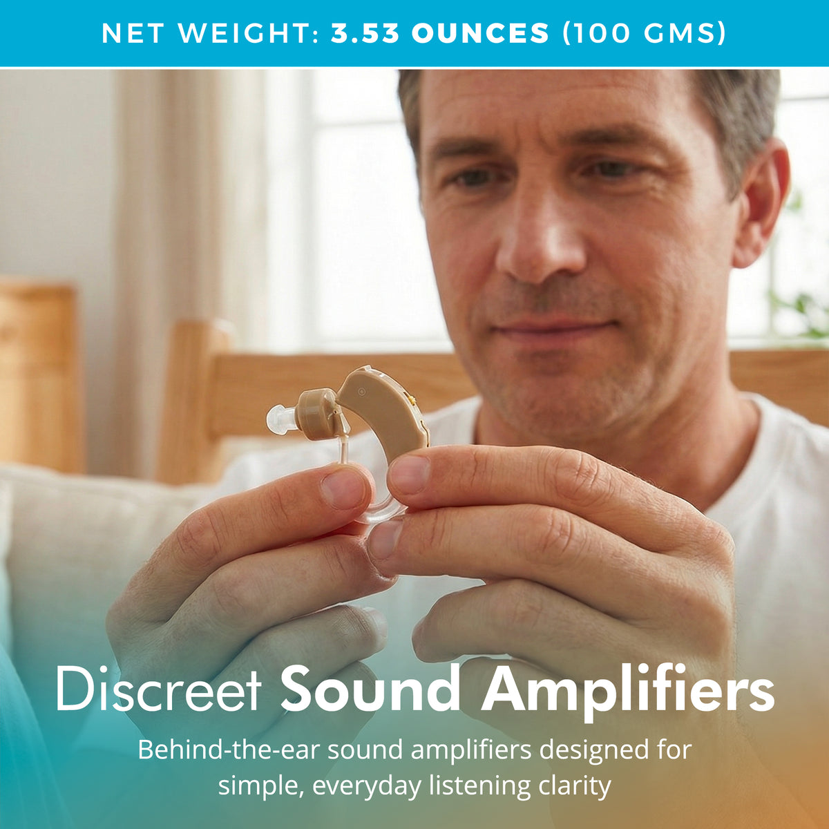 MEDca BTE Behind the Ear Sound Aids Super Mini Size Sound Enhancer