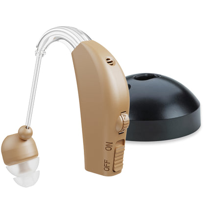 Digital Hearing Aids Set - Premium Rechargeable Behind The Ear Personal Sound Amplification Device - for Adults and Seniors with All-Day Battery Life