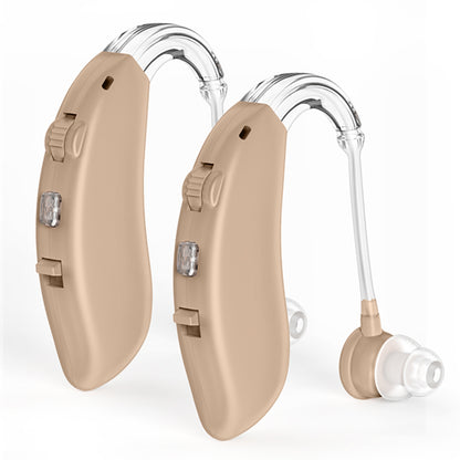 Digital Ear Hearing Aids Pair - Premium Quality Rechargeable Behind the Ear (BTE) Personal Sound Device