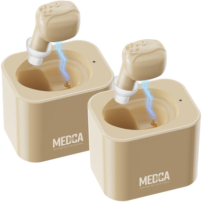 MEDca ITE Mini Ear Aids Rechargeable Microtron - So Small It's Barely Visible!