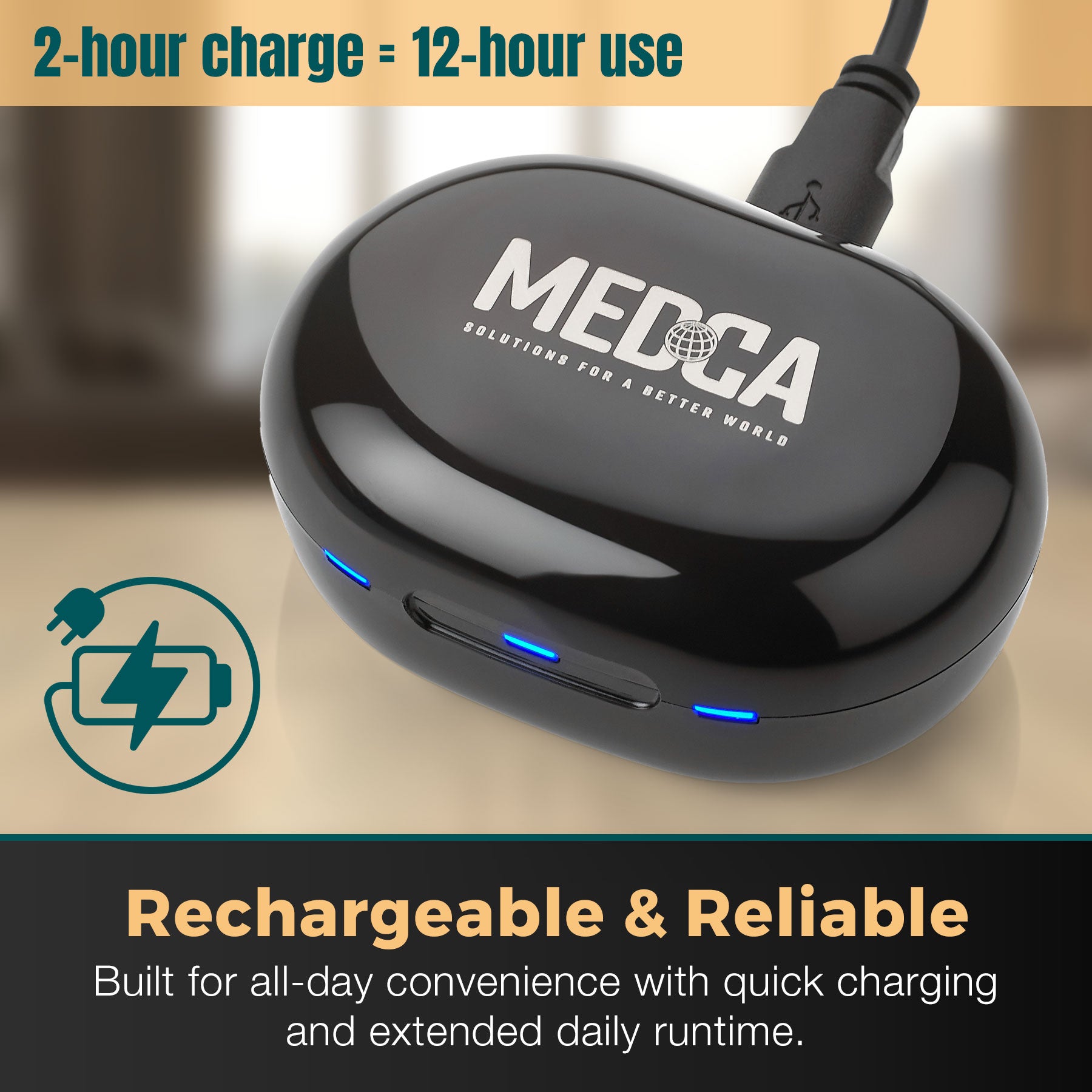 Digital Hearing Aids - Next Generation In the Ear Personal Sound Device w/ Noise Reduction - Rechargeable ITE 2 Piece Set, Portable Charging Case Sound Assist for Adults and Seniors