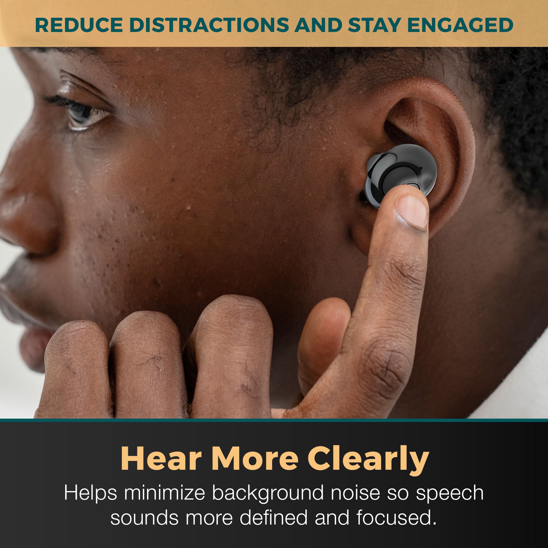 Digital Hearing Aids - Next Generation In the Ear Personal Sound Device w/ Noise Reduction - Rechargeable ITE 2 Piece Set, Portable Charging Case Sound Assist for Adults and Seniors