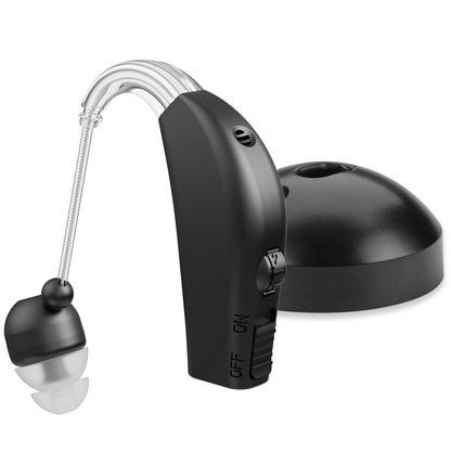 Digital Hearing Aids Set - Premium Rechargeable Behind The Ear Personal Sound Amplification Device - for Adults and Seniors with All-Day Battery Life