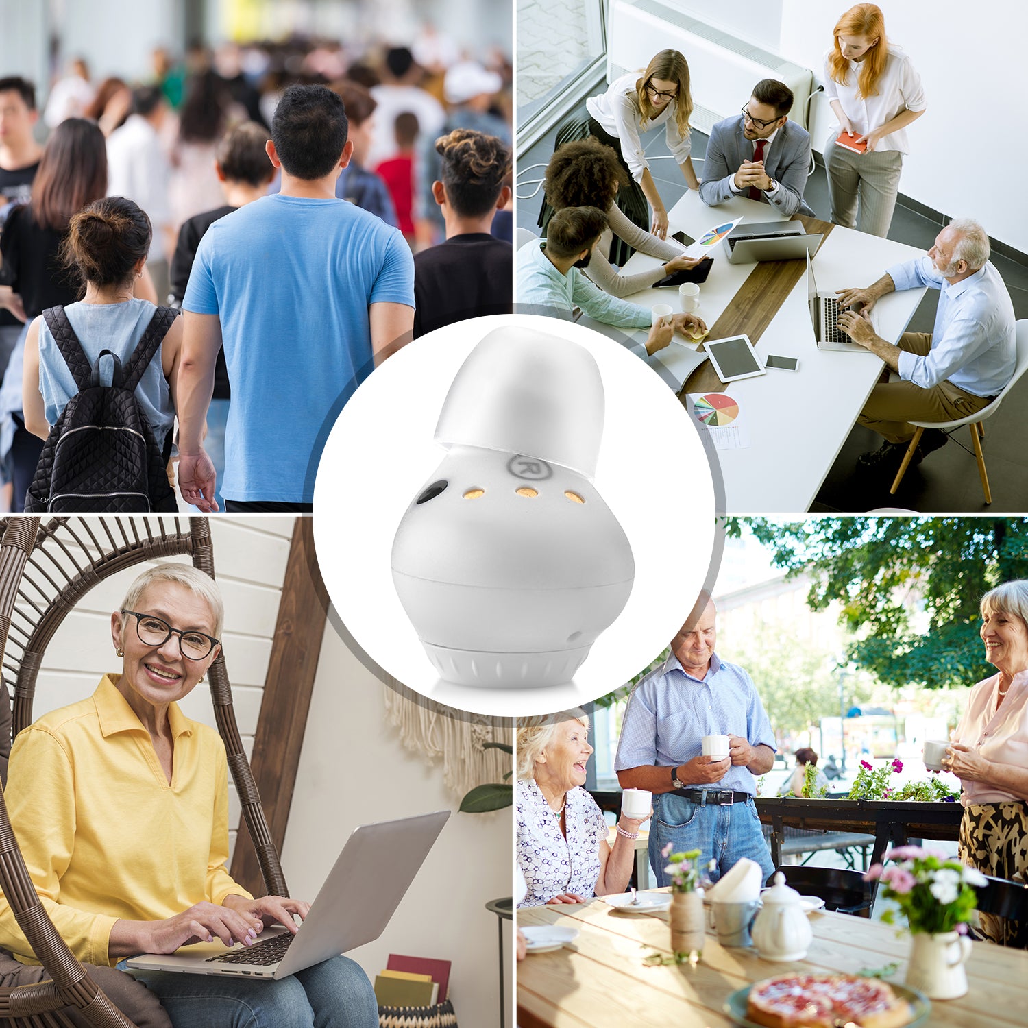 Mini Digital Hearing Aids - ITE Rechargeable Personal Sound Aids - Lightweight Hearing Aids Device with Noise Cancelling, In-Ear Detection & Volume Control Dial for Adults Seniors