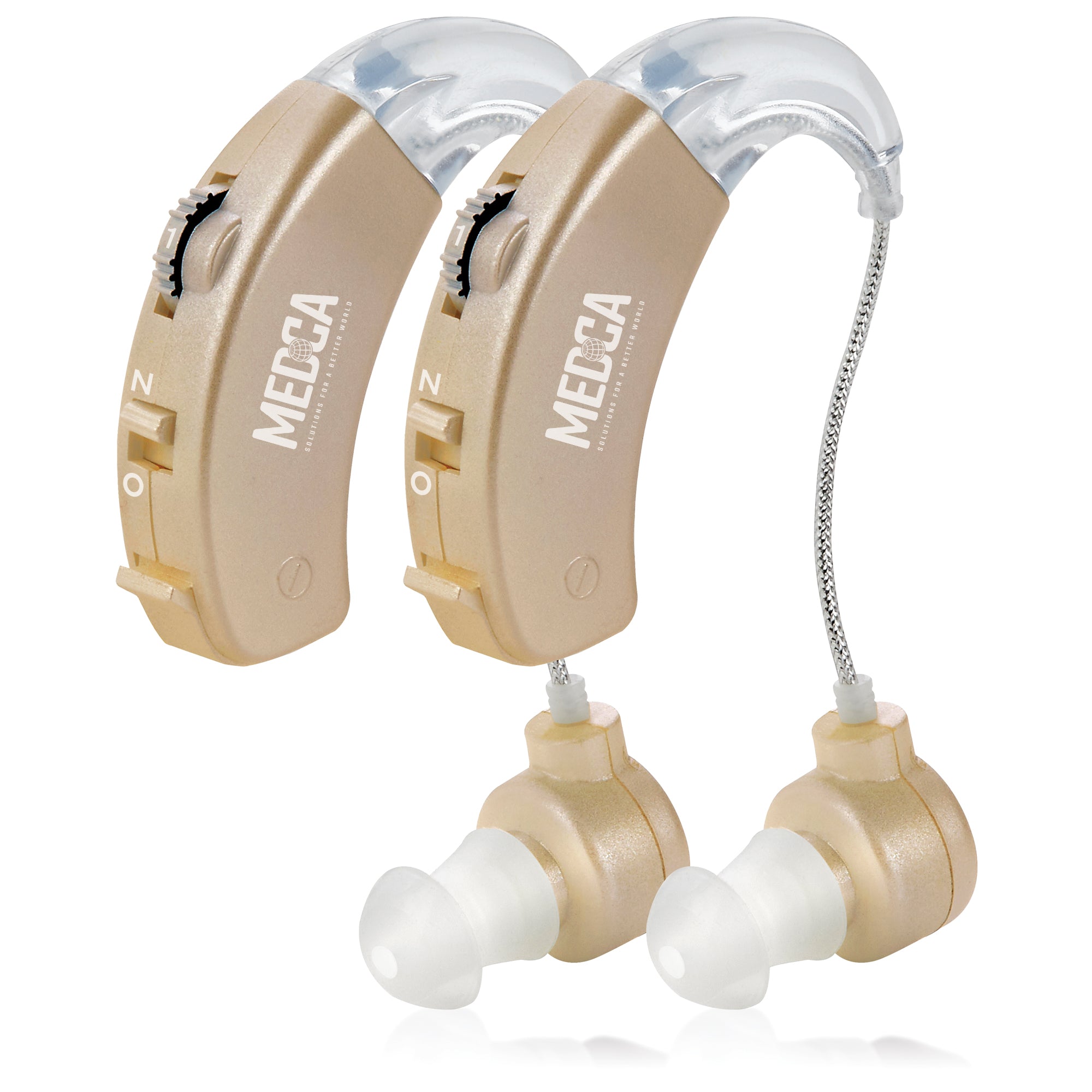 Behind the Ear Sound Aids - BTE Hearing Ear Amplification Device and Digital Hearing Aids for Seniors PSAD for the Hard of Hearing, Noise Reducing, Black, By MEDca for Seniors PSAD for the Hard of Hearing, Noise Reducing, Black, By MEDca