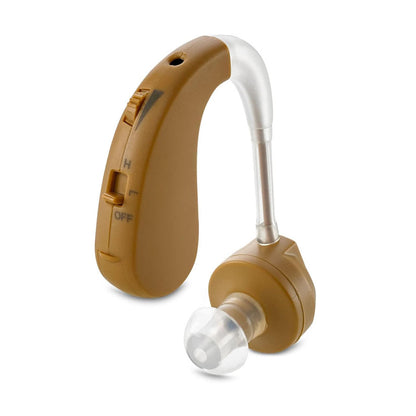 Digital Hearing Aids - BTE Behind the Ear Sound Aids Pair and Personal Sound Enhancer Set with Noise Reducing Feature that is Smaller & Discreet - Ready to Wear in Any Left or Right Ear