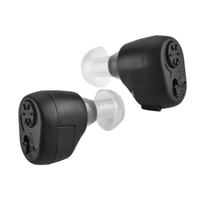 Digital Hearing Aids - In-The-Canal (ITC) Pair of In Ear Sound Amplification Devices, Audiologist and Doctor Designed Personal Sound Aids for Adults and Sound Enhancer Set